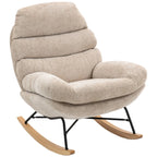 NIDVA – Chenille Cocoon Rocking Chair Wide 53 cm Seat High Back