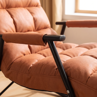 Close-up of The Sedona: channel quilting and padded armrest