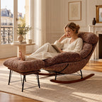 HAVSA – XXL Lounge Rocking Chair 135° Reclining Removable Covers with Footrest