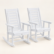 The Beacon Set of 2 All-Weather Porch Rockers in White