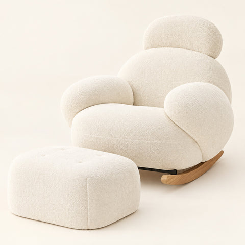 The Mochi Boucle Cloud Rocker in Cream