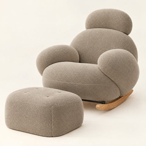 The Mochi Boucle Cloud Rocker in Mocha