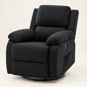 The Scout Compact 360 Swivel Rocker Recliner in Black