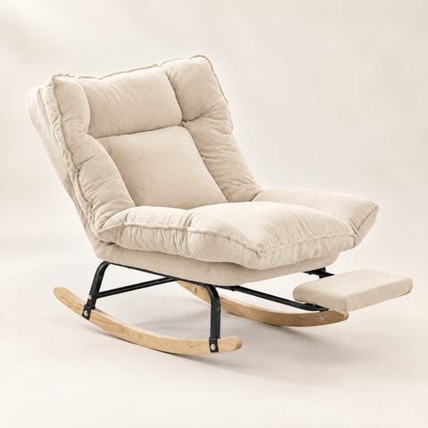 The Slumber Reclining Rocker in Beige
