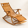 The Sway bamboo rocking lounger in Natural, studio photo