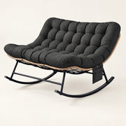 The Tandem 2-Seat Rocking Loveseat in Black