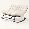 The Tandem 2-seat rocking loveseat in Ivory, studio photo