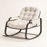 The Veranda outdoor rattan rocker in Cream, studio photo